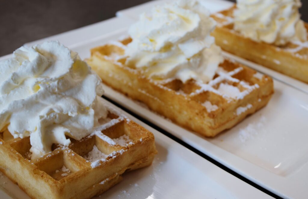 wafels met slagroom
